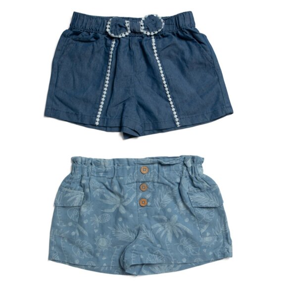 VINCE CAMUTO Multi Agate Little Girls 2pk Shorts - Picture 1 of 2